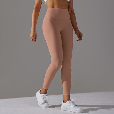 Moteriškos aukšto juosmens Minkštos jogos antblauzdžiai Besiūlės Push Up Gym Sportinės Antblauzdžiai Elastinės Nailono treniruočių kelnės Treniruotės pėdkelnės XS-XL