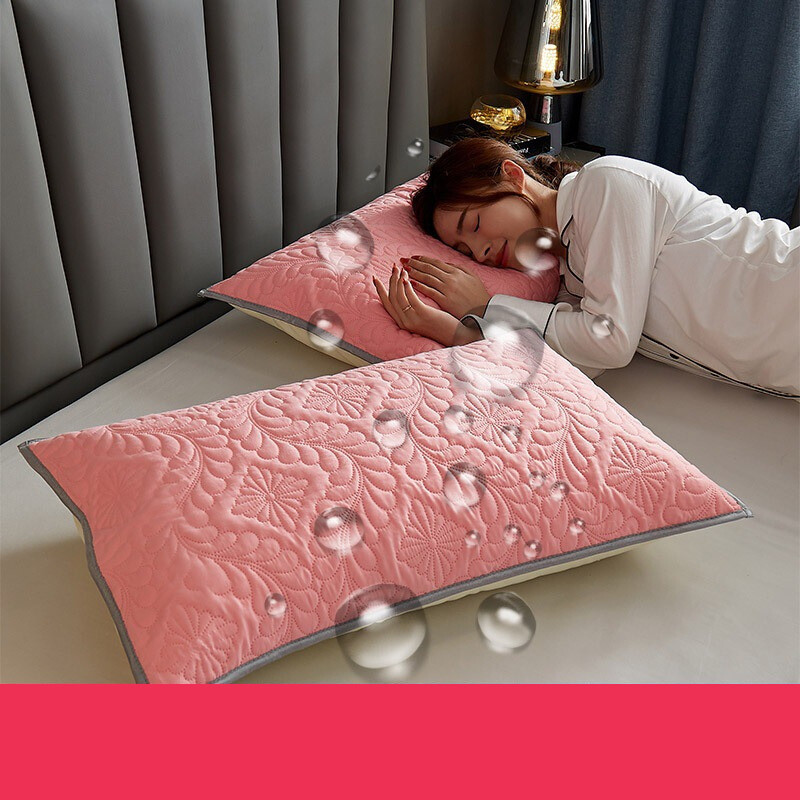 Prošivene jastučnice vodootporne i protiv grinja, par jednobojnih jastučnica, jastučnice, zaštitne navlake za kućnu upotrebu 4874