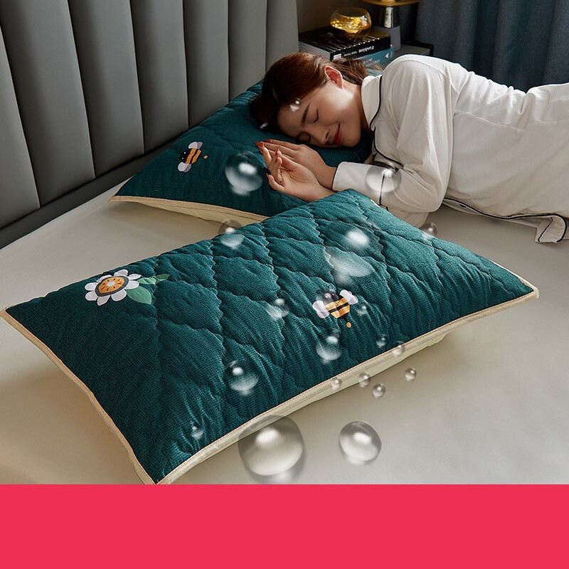 Prošivene jastučnice vodootporne i protiv grinja, par jednobojnih jastučnica, jastučnice, zaštitne navlake za kućnu upotrebu 4874