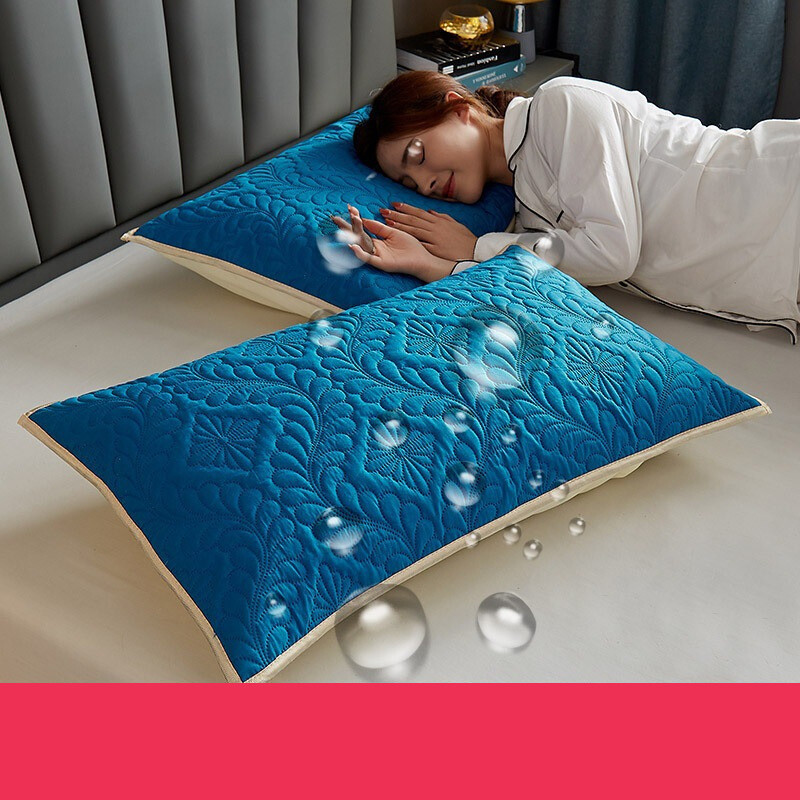 Prošivene jastučnice vodootporne i protiv grinja, par jednobojnih jastučnica, jastučnice, zaštitne navlake za kućnu upotrebu 4874