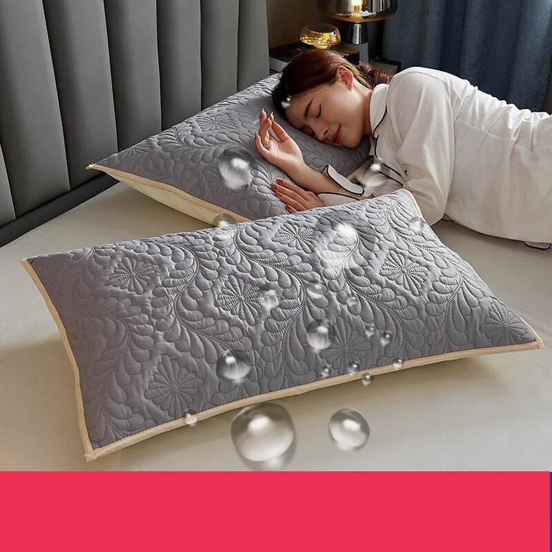 Prošivene jastučnice vodootporne i protiv grinja, par jednobojnih jastučnica, jastučnice, zaštitne navlake za kućnu upotrebu 4874