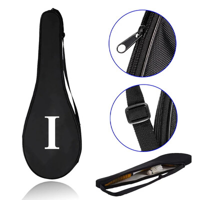 Navlaka za torbicu za reket za badminton Torba za teniski reket s podesivim remenom za rame Višenamjenska torba za badminton s bijelim uzorkom slova