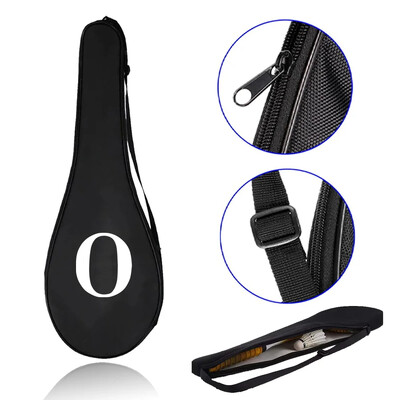 Navlaka za torbicu za reket za badminton Torba za teniski reket s podesivim remenom za rame Višenamjenska torba za badminton s bijelim uzorkom slova