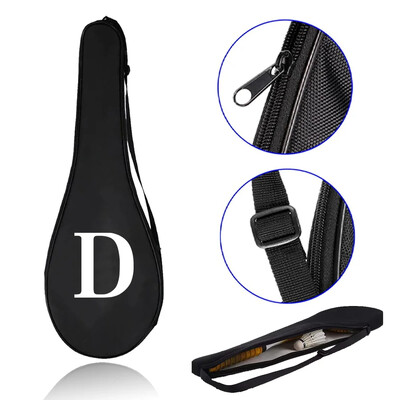 Navlaka za torbicu za reket za badminton Torba za teniski reket s podesivim remenom za rame Višenamjenska torba za badminton s bijelim uzorkom slova