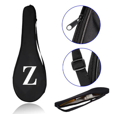 Navlaka za torbicu za reket za badminton Torba za teniski reket s podesivim remenom za rame Višenamjenska torba za badminton s bijelim uzorkom slova