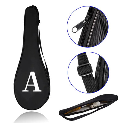 Navlaka za torbicu za reket za badminton Torba za teniski reket s podesivim remenom za rame Višenamjenska torba za badminton s bijelim uzorkom slova