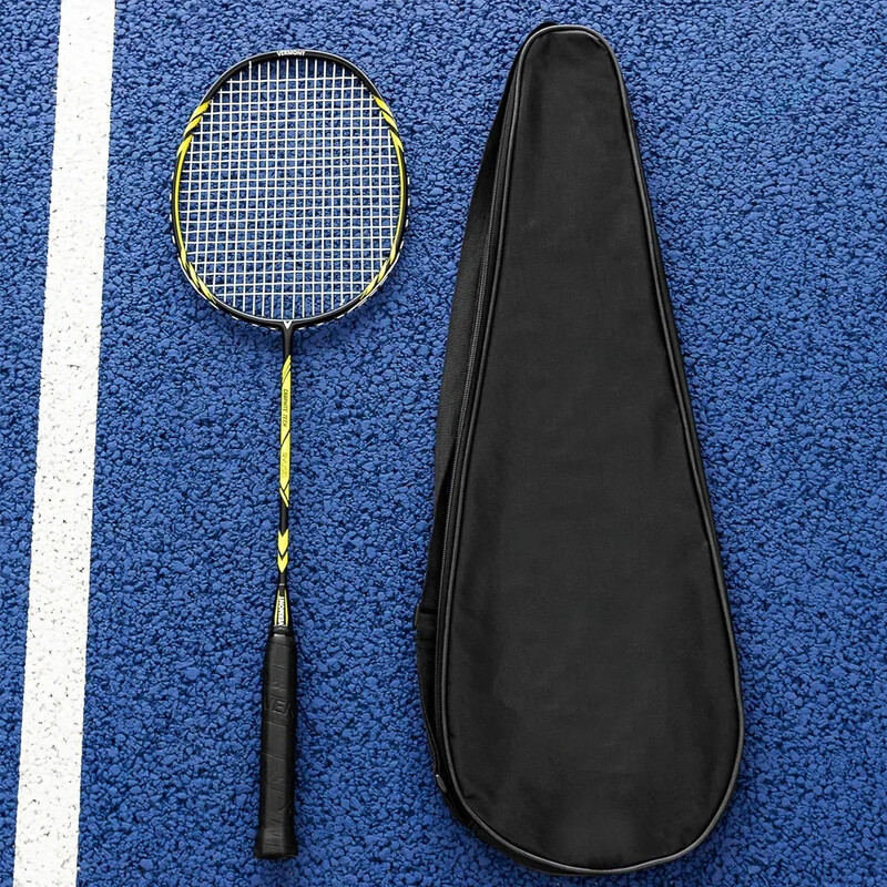 Navlaka za torbicu za reket za badminton Torba za teniski reket s podesivim remenom za rame Višenamjenska torba za badminton s bijelim uzorkom slova