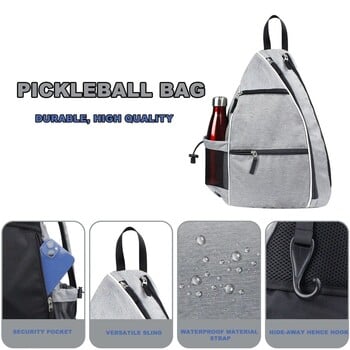 Раница Pickleball Rackets за мъже, жени Спортна реверсивна чанта Pickleball Paddle Bag Тенис Racquetball Бадминтон Пътна чанта за прашка