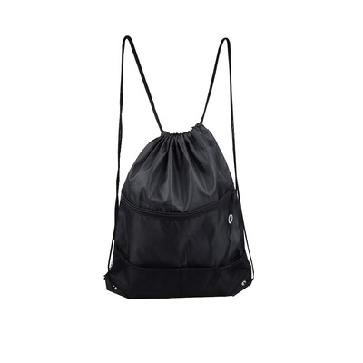Преносима спортна раница с шнурове Унисекс чанта за фитнес с голям капацитет Лека раница за плажен тенис на открито с цип