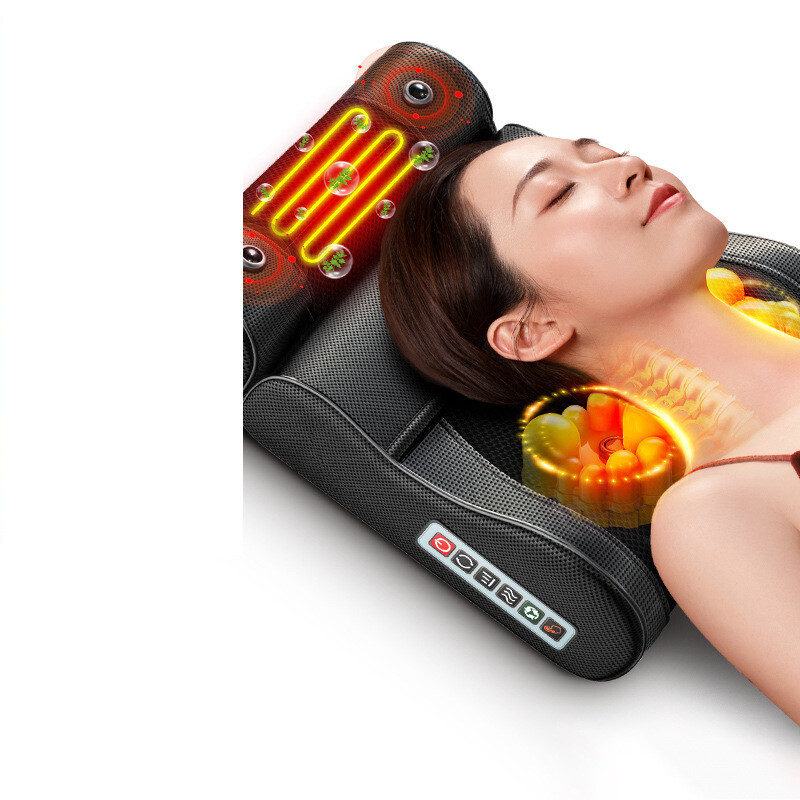 Gimdos kaklelio stuburo masažuoklis, nugaros ir juosmens pagalvė, buitinė pečių ir kaklo masažo pagalvė, elektrinė masažo pagalvė