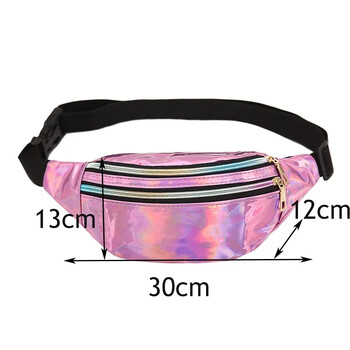 Laser Fanny Pack Чанта за колан за жени Дамски чанти Crossbody Чанта за кръста Модна чанта за кръста Чанта за скитник Туризъм Бягане Пътуване