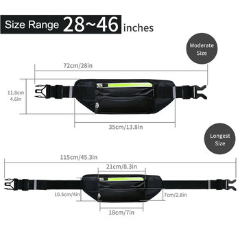 Спортен колан за бягане по пътека Чанта за кръста Хидратираща чанта за джогинг Бутилка за вода Fanny Pack Мъже Жени Фитнес зала Фитнес Колоездене Чанти за колан за пари
