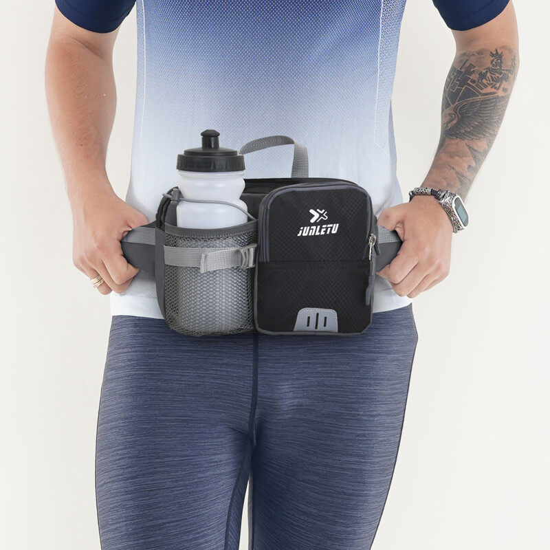 Раница за кръста за спорт на открито с държач за бутилка вода Bum Bag Чанта за кръста за туризъм, циклично бягане