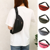 Mehed Naiste Must vöökott Sport Run Fanny Pack Polüester Crossbody kott Moodne rinnakott Telefoni rahakott Multifunktsionaalne vöökott