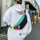 Нова модерна мъжка чанта за гърди, персонализирана и универсална ежедневна чанта през рамо, спортна чанта през кръста, ежедневна пътна чанта през рамо, чанта за мобилен телефон