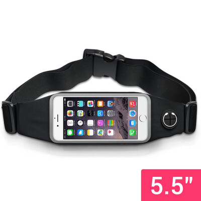 Спортен фани пакет, бягане, колоездене, туризъм, ластична чанта за мобилен телефон и слушалки, цип, водоустойчив 4.7 и 5.5