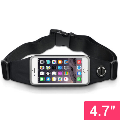 Спортен фани пакет, бягане, колоездене, туризъм, ластична чанта за мобилен телефон и слушалки, цип, водоустойчив 4.7 и 5.5