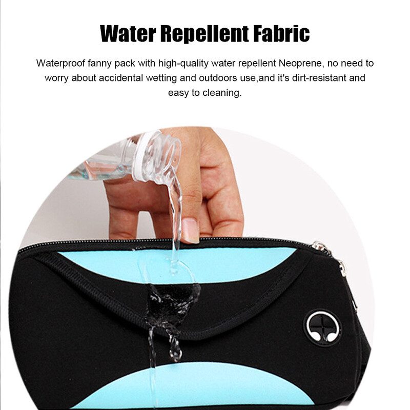 Veekindlad Fanny-pakid naistele Meestele Taktikaline vöörihmakott Väike Crossbody põrmekott kõrvaklappide auguga