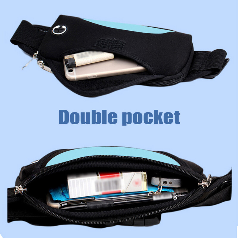 Veekindlad Fanny-pakid naistele Meestele Taktikaline vöörihmakott Väike Crossbody põrmekott kõrvaklappide auguga