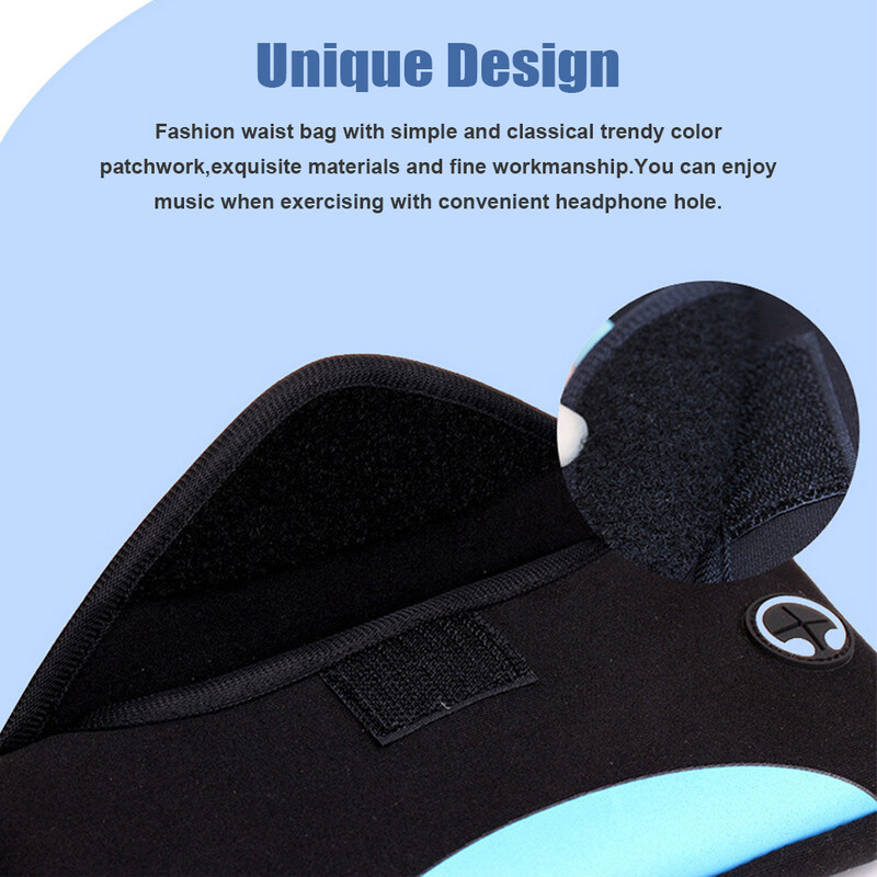 Veekindlad Fanny-pakid naistele Meestele Taktikaline vöörihmakott Väike Crossbody põrmekott kõrvaklappide auguga