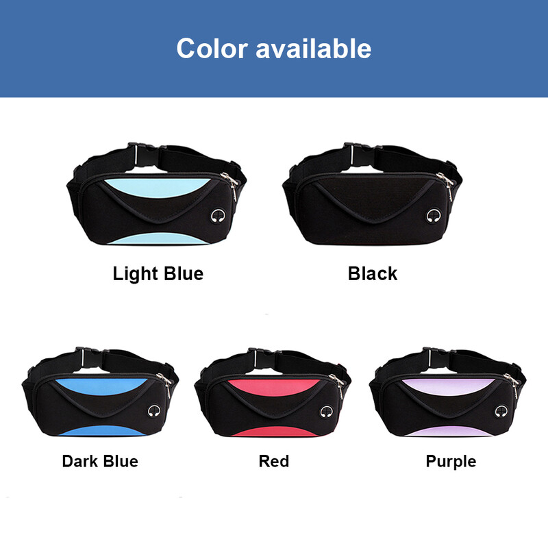 Veekindlad Fanny-pakid naistele Meestele Taktikaline vöörihmakott Väike Crossbody põrmekott kõrvaklappide auguga