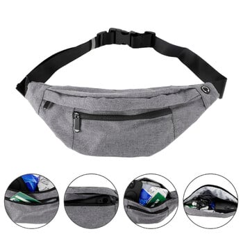 X Autohaux Crossbody Fanny Pack с 4 джоба с ципове Водоустойчива спортна чанта за кръста Пакет с регулируема чанта за колан за тренировка при пътуване