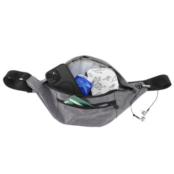 X Autohaux Crossbody Fanny Pack с 4 джоба с ципове Водоустойчива спортна чанта за кръста Пакет с регулируема чанта за колан за тренировка при пътуване