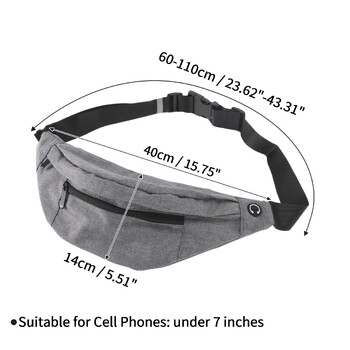 X Autohaux Crossbody Fanny Pack с 4 джоба с ципове Водоустойчива спортна чанта за кръста Пакет с регулируема чанта за колан за тренировка при пътуване