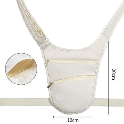 Спортна чанта против кражба Водоустойчива лека чанта за кръста Голям капацитет Регулируема презрамка Невидима чанта за колан Пътуване