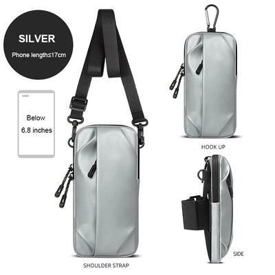 Универсална чанта за ръка с мобилен телефон за бягане и спорт 6,8" чанта с лента за ръка Водоустойчива стойка за телефон за китка за ръка за фитнес Йога Колоездене