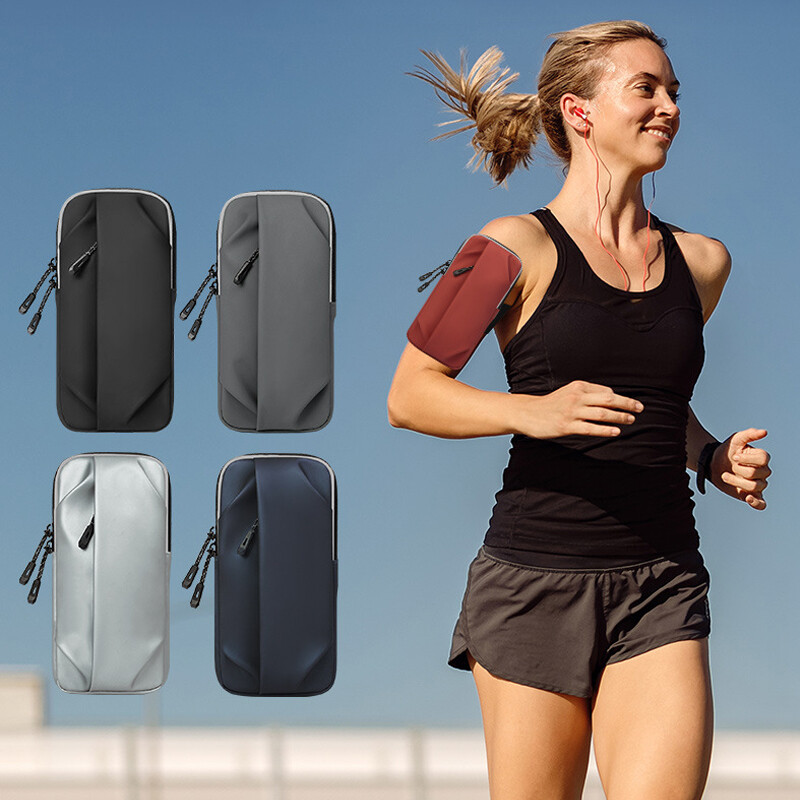Универсална чанта за ръка с мобилен телефон за бягане и спорт 6,8" чанта с лента за ръка Водоустойчива стойка за телефон за китка за ръка за фитнес Йога Колоездене
