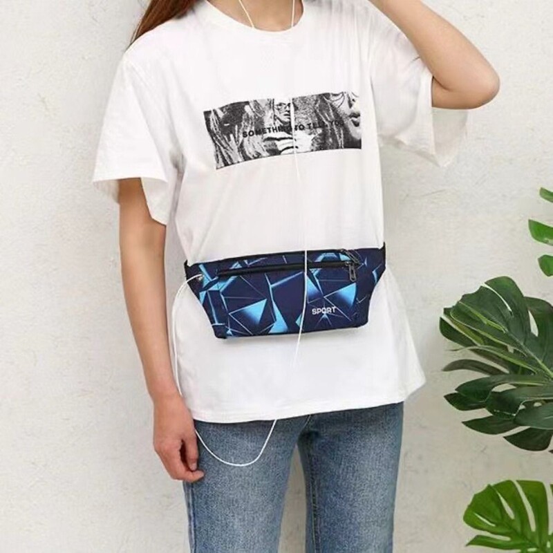 Водоустойчива чанта за кръста Дамска спортна чанта за кръста за мъже Поставка за мобилен телефон Чанта за колан Фитнес чанта за пътуване Чанти за гърди