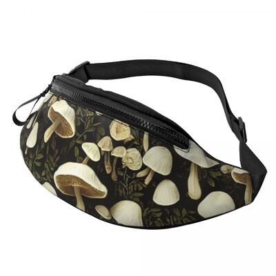Tamne divlje šumske gljive Fanny Pack Ženska Muška Ležerna torba oko struka za Putovanje Biciklizam Telefonska torbica za novac
