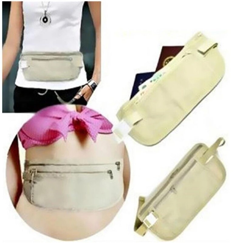 Невидима чанта за кръста Паспорт за колан за пари, торбичка, скрит защитен портфейл, подарък, органайзер, чанта, ракла, спортен държач за телефон