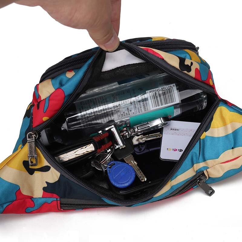 Kamuflažna torba oko struka za žene Muškarci Unisex torba oko struka Ženska slatka torba od banane Ženska mala podesiva kul šarena torba za rame