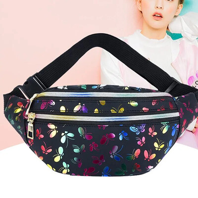 Lehttrükiga naiste vöökotid Suure mahutavusega Fanny Pack Meeste Vöökott Naistele Mood vabaaja lõuendist reisi banaanikotid