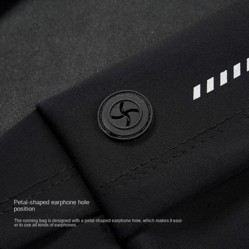 Veekindla ja peegeldava disainiga jooksuvöö Fanny pakk, õhukese vöökohaga jooksupakk naistele meestele, jooksva telefonihoidja