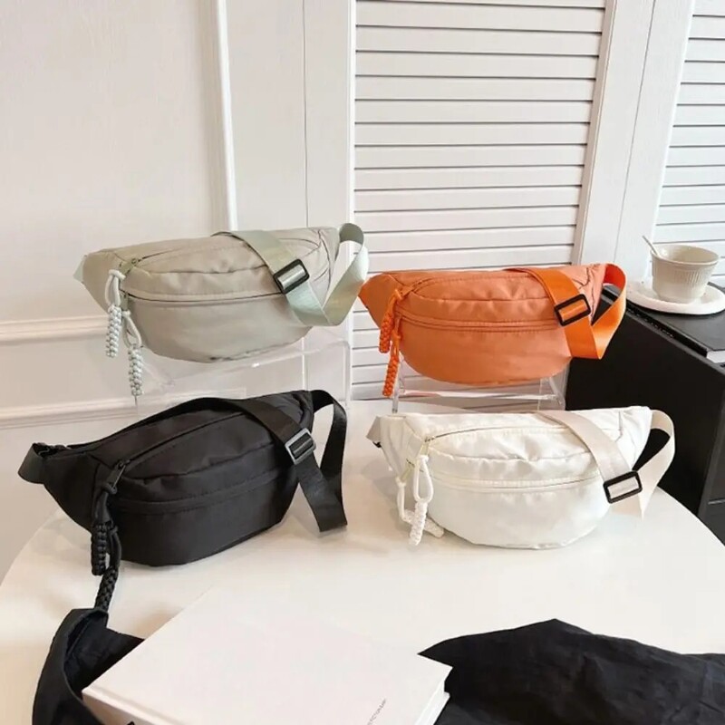 Naiste rinnakotid Sling Crossbody Sling Pack Nailonist lõuendist jooksev vöökott vabaaja sportlaste poolkuu vöö pelmeeni kujuga