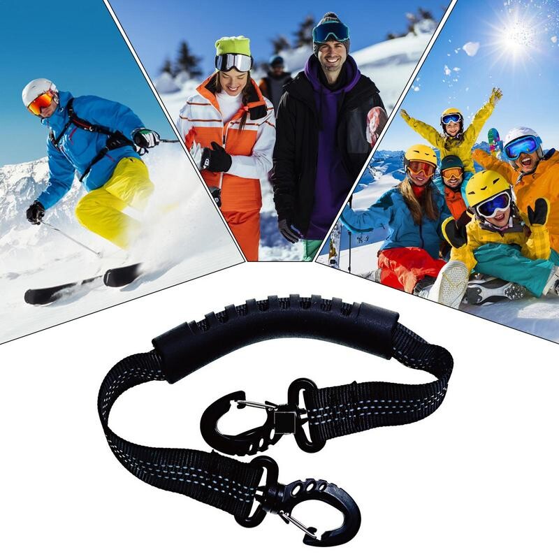 Slidžių laikiklio dirželis Daugiafunkcinis pačiūžų nešiojimo dirželis snieglenčių batų laikiklio dirželis ant pečių.