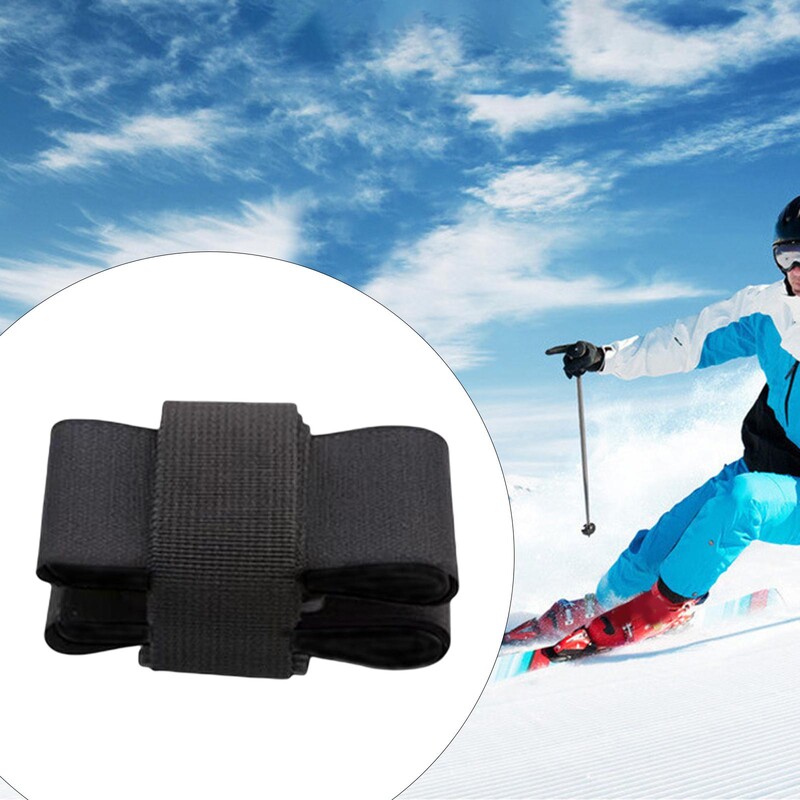 Nailoniniai slidinėjimo krepšiai Reguliuojamas slidinėjimo lazdas pečių Rankų laikiklis blakstienų rankenos dirželiai Porterio kablio kilpa, apsauganti slidinėjimo snieglentę