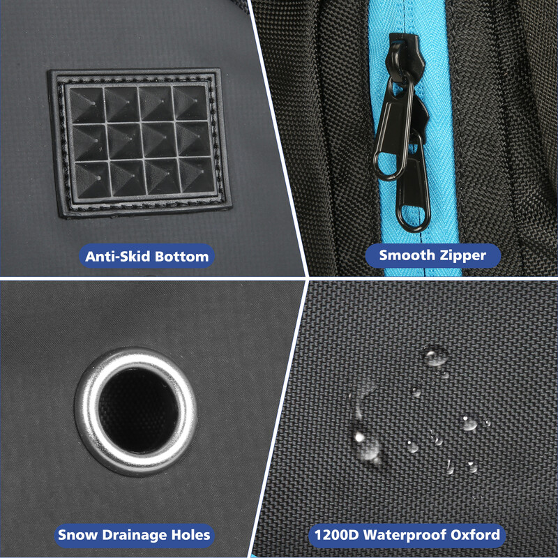 Чанта за ски обувки Капацитет за ски на открито Голяма раница Унисекс Сухо мокро разделяне Водоустойчиви каски за съхранение Ръкавици за обувки Сноуборд