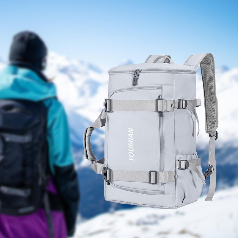 Чанта за ски обувки Дишаща ски раница за ски планинарство Зимни спортове Ски чанта Ски обувки Пътна раница Лесна за носене