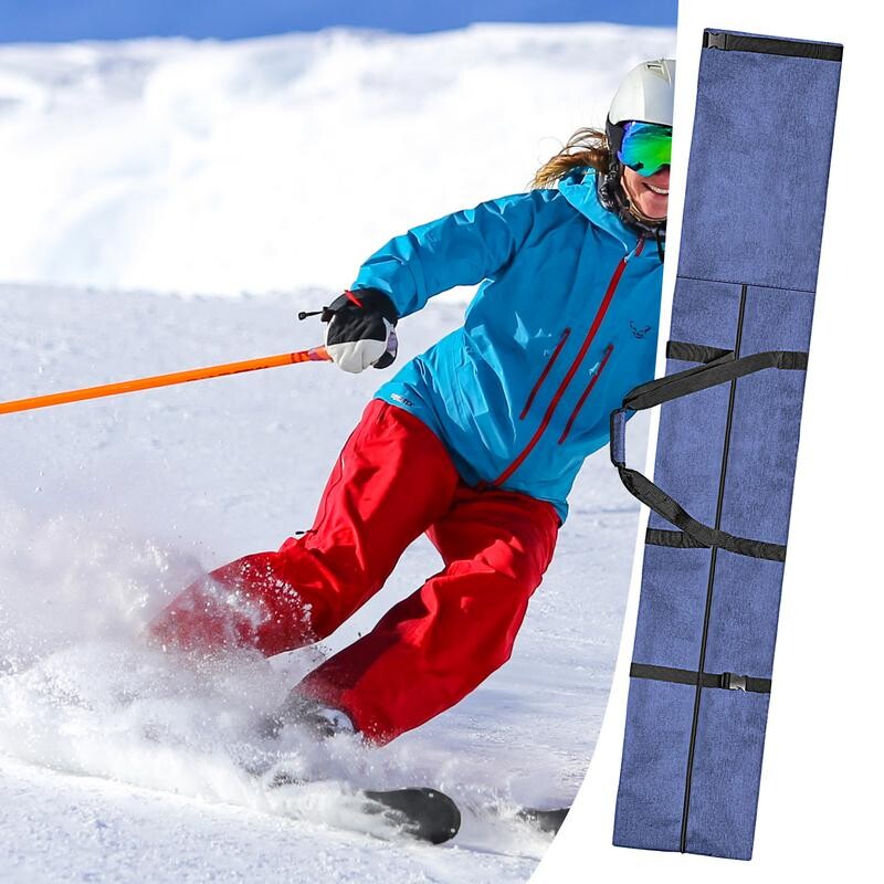 Slidžių krepšys Didelis slidžių nešiojimo krepšys Sniego batų krepšys Neperšlampamas nešiojamas slidinėjimo įrangos krepšys Reguliuojamo ilgio, tinka slidėms iki 200 cm batai