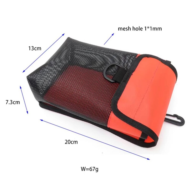 Izdržljiva najlonska mrežasta torba za teške uvjete rada Crvena žuta crna sportska torba Sigurnosni marker Držač plutače 20x13x7,3 cm džepna torbica za pohranu