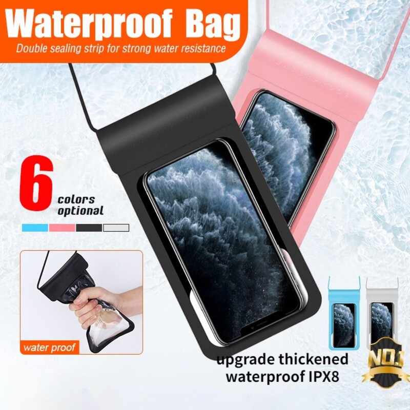 Univerzalna vodootporna torbica za telefon Torba za telefon Jednobojna ronilačka torba Zaštitna torbica za mobitel Prozirna s remenom Ha