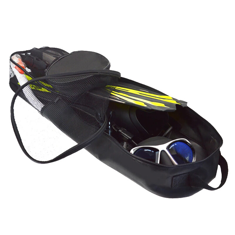 Преносима чанта за гмуркане с джоб, регулируема водоустойчива чанта за съхранение с двупосочен цип, раница