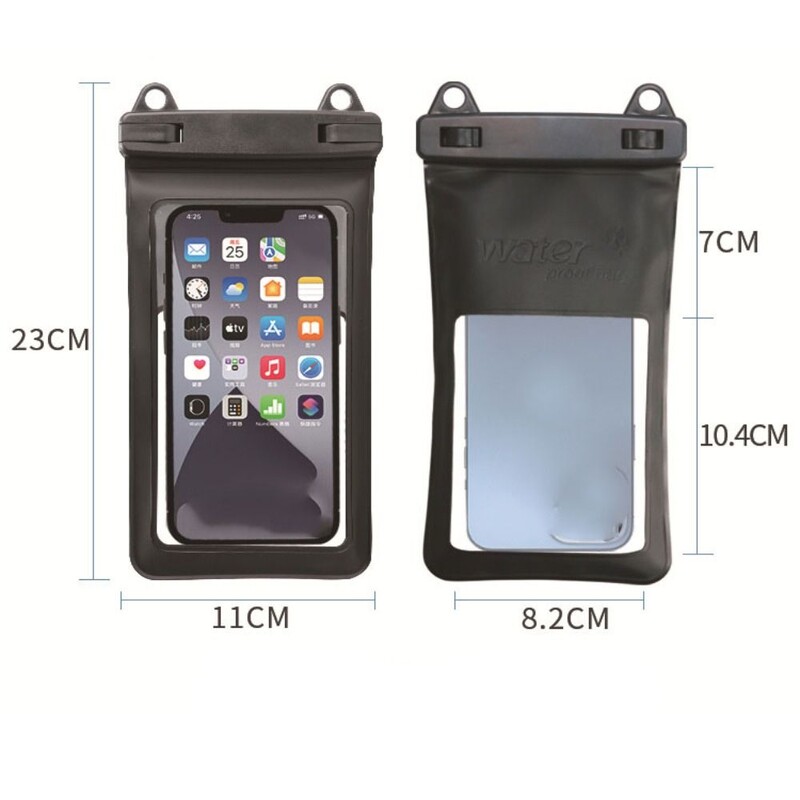Нова ABS+PVC водоустойчива чанта за телефон с двойна кука Водоустойчиви чанти за плуване Носете диагонално водоустойчив калъф за телефон Плуване