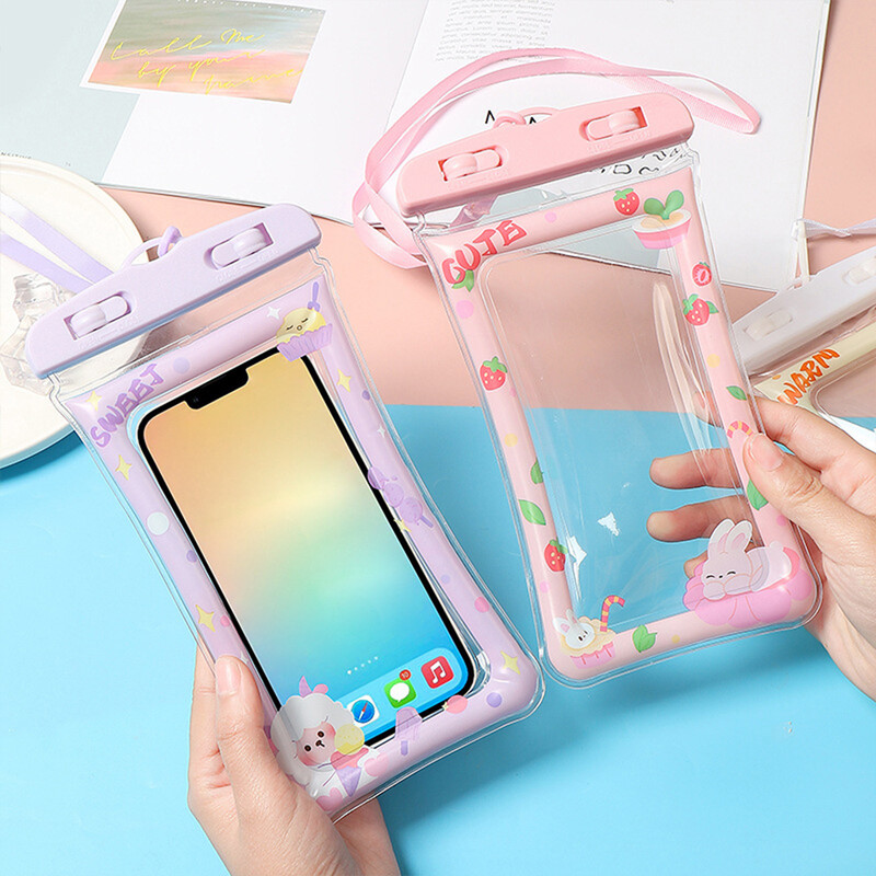 PVC veekindel telefoniümbris on pehme ja läbipaistev, mis on parem mitte lihtsalt fotode ja videote tegemiseks