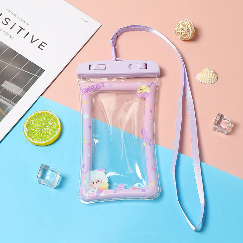 PVC veekindel telefoniümbris on pehme ja läbipaistev, mis on parem mitte lihtsalt fotode ja videote tegemiseks