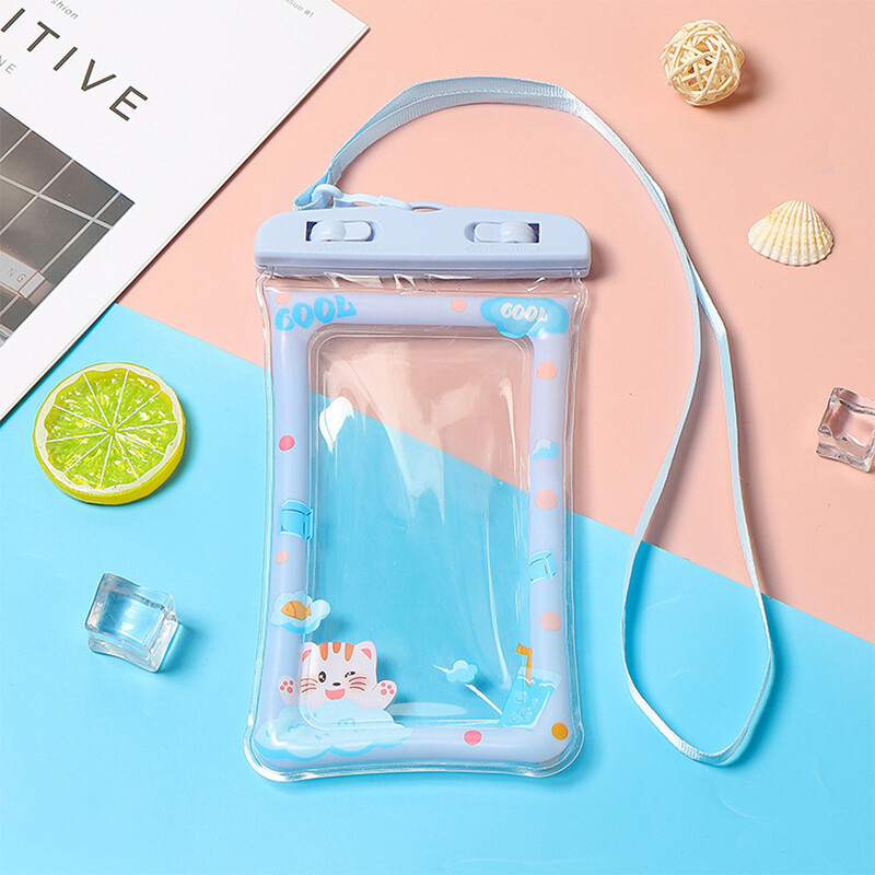 PVC veekindel telefoniümbris on pehme ja läbipaistev, mis on parem mitte lihtsalt fotode ja videote tegemiseks